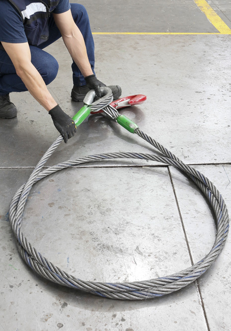 Estrobos de cable de acero, imagen del catálogo Palme